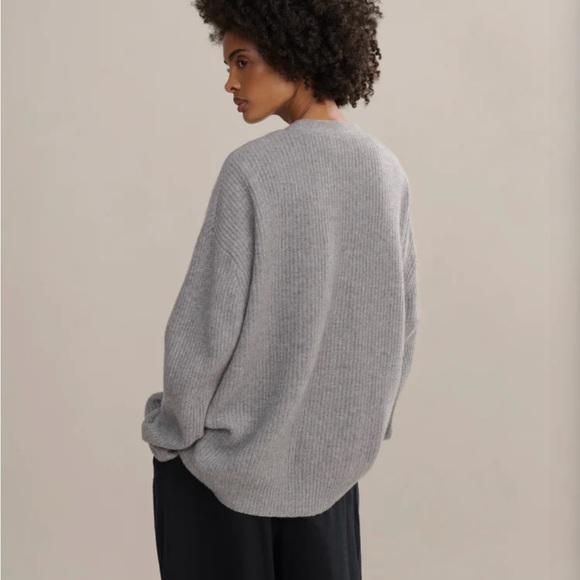 Jenni Kayne Gray Cocoon Cashmere Cardigan - Picture 4 of 8